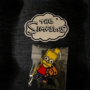 Bape X Simpsons Bart Keychain - Red, Yellow, and Blue